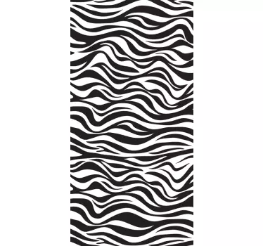 Zebra Pattern Waves iPhone sticker - TenStickers