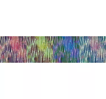 Textured color stripes wall border sticker - TenStickers