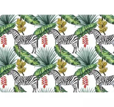 Zebra Leaf Pattern laptop skin - TenStickers