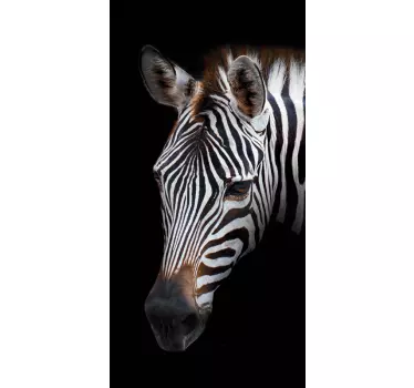 Zebra Headclose iPhone sticker - TenStickers