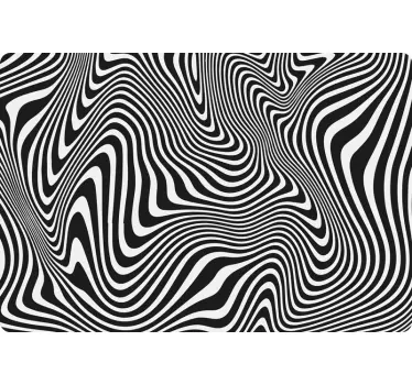 Laptop skin wavy monochrome design - TenStickers