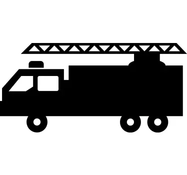 Fire truck silhouette toy decal - TenStickers
