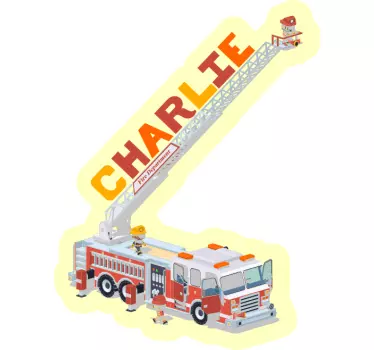 Wall sticker for kids fire truck adventure - TenStickers
