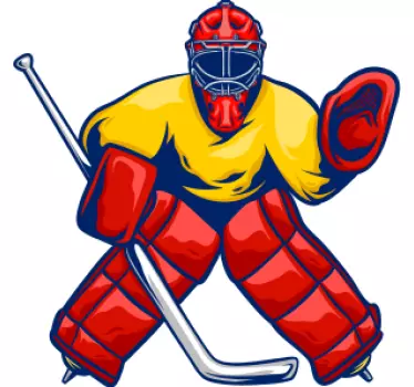 Ice Hockey Goalie football sticker - TenStickers