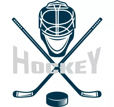 Ice Hockey text wall decal - TenStickers