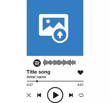 Spotify text and image Custom Sticker - TenStickers