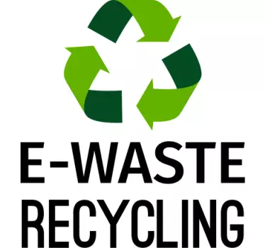 E-Waste Reclamation Icon recycling decal for bin - TenStickers