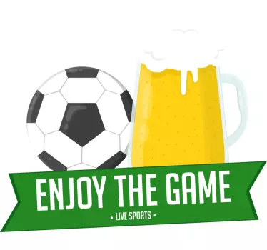 Enjoy the game Soccer football sticker - TenStickers