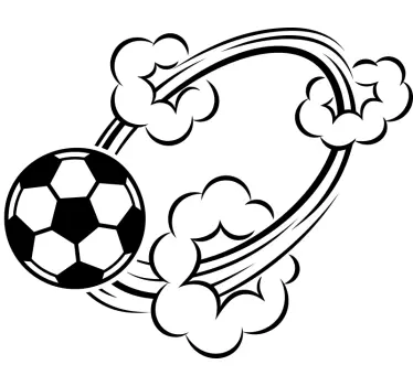 Spinning soccer ball football sticker - TenStickers