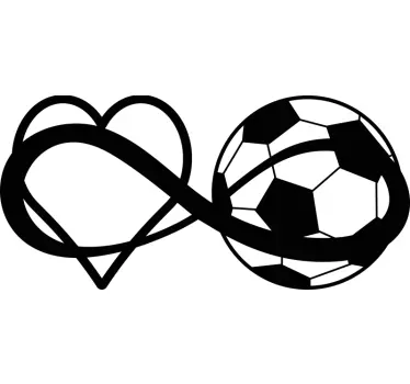 Football sticker love infinity soccer - TenStickers