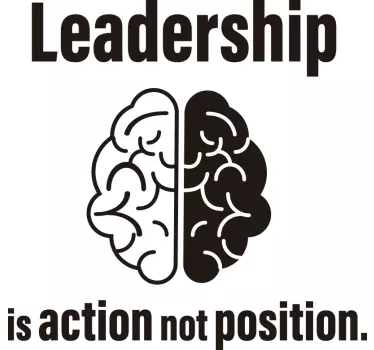 Brain leadership inspirational quote stickers - TenStickers