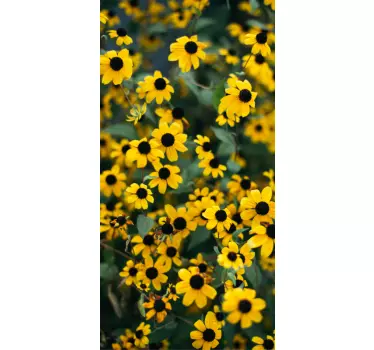 Vibrant Flower Scene recycling decal for bin - TenStickers