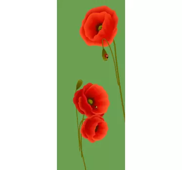 Poppy flower  Container decal - TenStickers