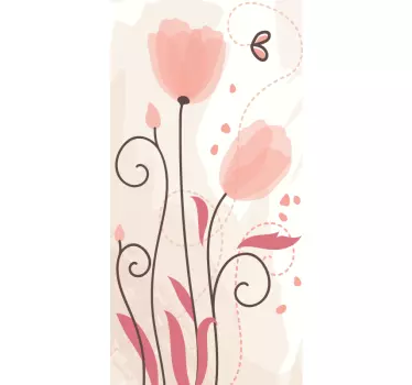 Stylish floral patterns recycling decal for bin - TenStickers