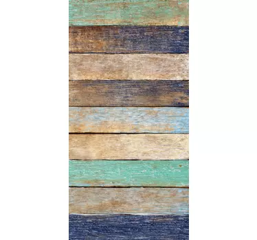Wooden Plank Finish recycling decal for bin - TenStickers