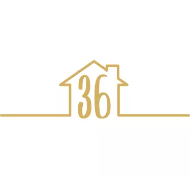 House Number 36 recycling decal for bin - TenStickers