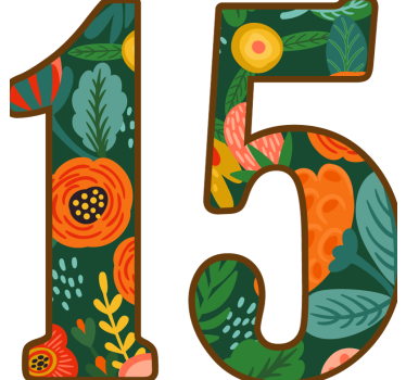 Bike sticker floral number decoration - TenStickers