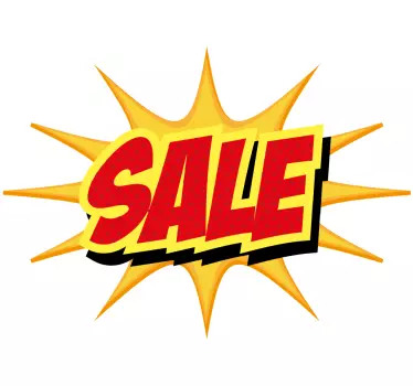 Sale sign comic book window decal - TenStickers