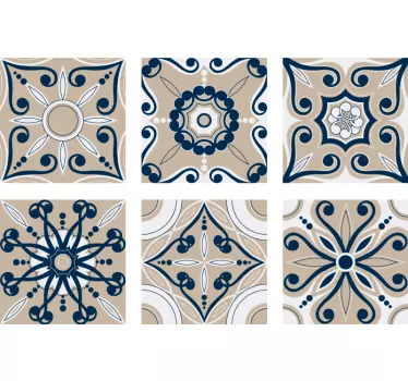 Brown Vintage tile transfer - TenStickers