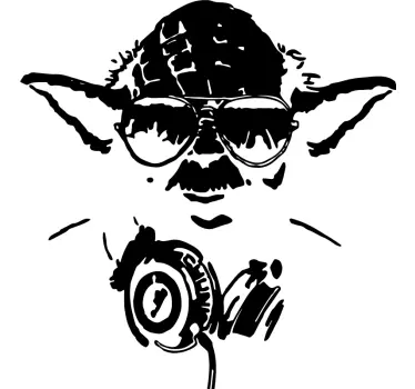 DJ Yoda Banksy vinyl  art - TenStickers