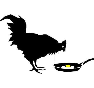 Banksy Chicken and Egg vinyl wall art - TenStickers