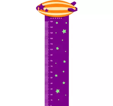 Balloon Growth Chart height chart sticker - TenStickers