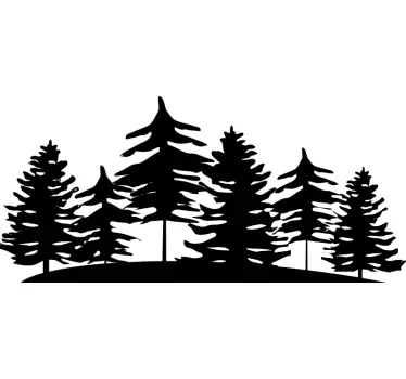 Plant sticker silhouette tree design - TenStickers