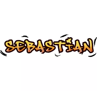 Customisable sticker colorful name label - TenStickers