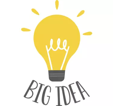 Big Idea Light Bulb laptop sticker - TenStickers
