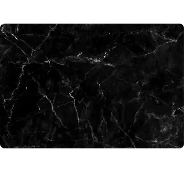 Black marble laptop decal - TenStickers