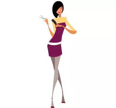 Hairdresser Wall Sticker - TenStickers