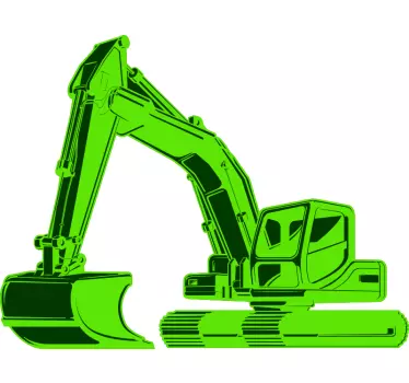 Excavator mister green kids bedroom wall sticker - TenStickers