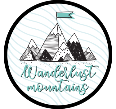 Car sticker wanderlust mountain peaks - TenStickers