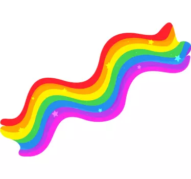 Rainbow lines cartoon wall decal - TenStickers