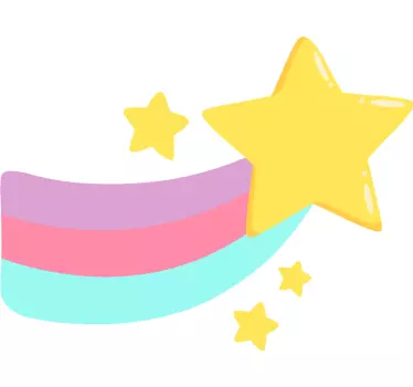 Wall sticker for kids colorful star design - TenStickers