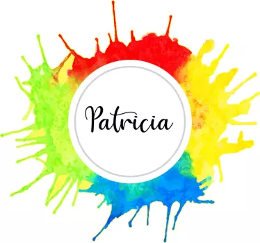 Quote sticker colorful splash circle - TenStickers