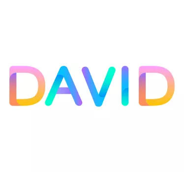 Personalised multicolour name laptop sticker - TenStickers
