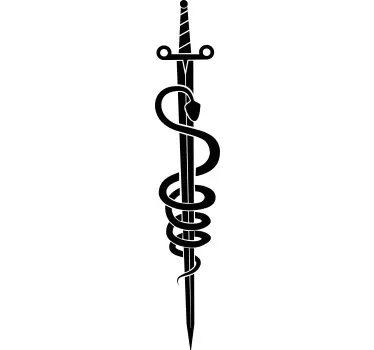 Health and beauty sticker caduceus medical symbol - TenStickers