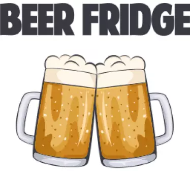 Beer glass texture fridge sticker - TenStickers