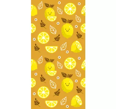 Iphone sticker joyful lemon design - TenStickers