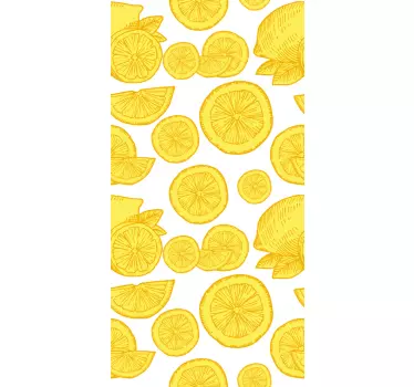 Iphone sticker yellow citrus design - TenStickers
