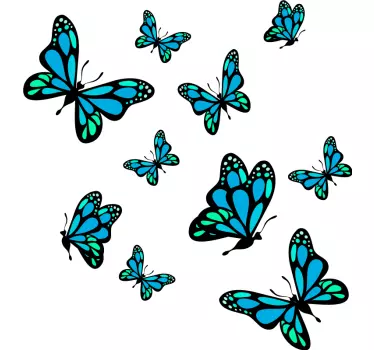 butterflies in the room butterfly wall decal - TenStickers