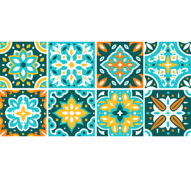 Coloured Ravio cement tile sticker - TenStickers