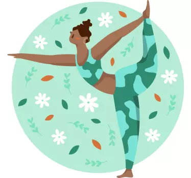Yoga streches wall decor - TenStickers