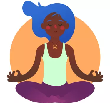 Health and beauty sticker meditation peace symbol - TenStickers