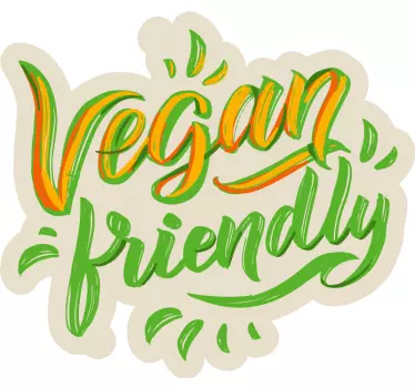 Vegan friendly shop window sticker - TenStickers