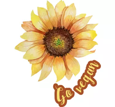 Vegan sunflower Workshop decal - TenStickers