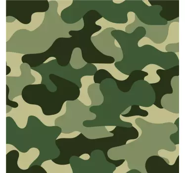 Green camouflage vinyl print wall sticker - TenStickers
