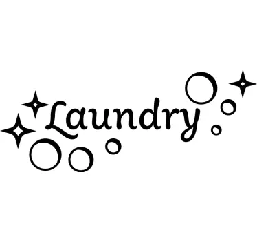 Laundry bubbles home quote wall decal - TenStickers
