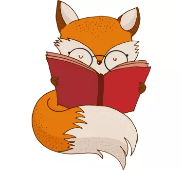 Intellectual fox head wild animal sticker - TenStickers